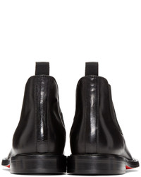 schwarze Chelsea Boots aus Leder von Paul Smith