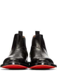 schwarze Chelsea Boots aus Leder von Paul Smith