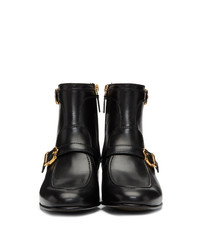 schwarze Chelsea Boots aus Leder von Gucci