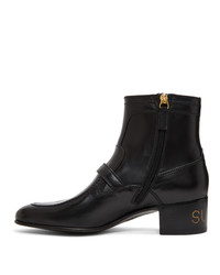 schwarze Chelsea Boots aus Leder von Gucci