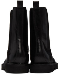schwarze Chelsea Boots aus Leder von Paul Smith