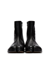 schwarze Chelsea Boots aus Leder von Maison Margiela