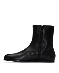 schwarze Chelsea Boots aus Leder von Maison Margiela