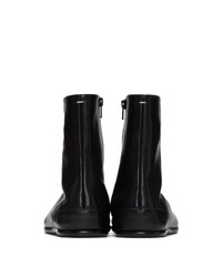 schwarze Chelsea Boots aus Leder von Maison Margiela