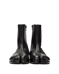 schwarze Chelsea Boots aus Leder von Maison Margiela