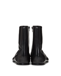 schwarze Chelsea Boots aus Leder von Maison Margiela