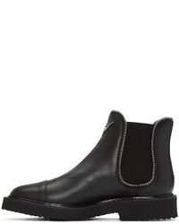 schwarze Chelsea Boots aus Leder von Giuseppe Zanotti