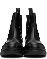 schwarze Chelsea Boots aus Leder von Alexander McQueen