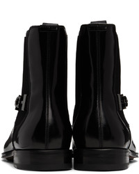 schwarze Chelsea Boots aus Leder von Ferragamo