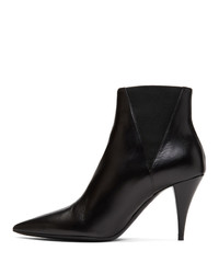 schwarze Chelsea Boots aus Leder von Saint Laurent