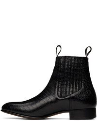 schwarze Chelsea Boots aus Leder von Tom Ford