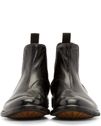 schwarze Chelsea Boots aus Leder von Officine Creative