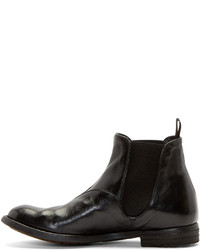 schwarze Chelsea Boots aus Leder von Officine Creative