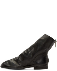 schwarze Chelsea Boots aus Leder von Guidi