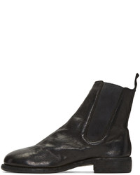 schwarze Chelsea Boots aus Leder von Guidi