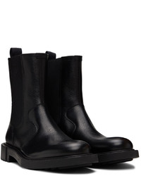 schwarze Chelsea Boots aus Leder von Salvatore Ferragamo