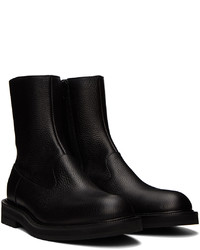 schwarze Chelsea Boots aus Leder von Dries Van Noten