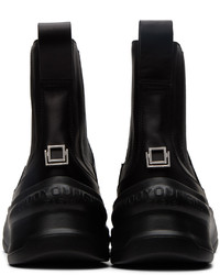 schwarze Chelsea Boots aus Leder von Wooyoungmi