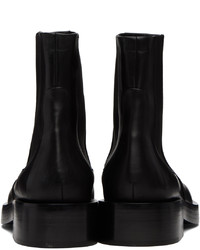 schwarze Chelsea Boots aus Leder von Jil Sander
