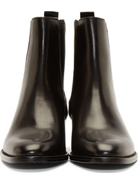 schwarze Chelsea Boots aus Leder von Saint Laurent