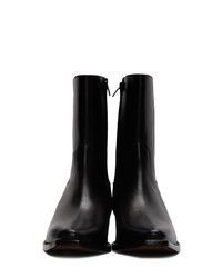 schwarze Chelsea Boots aus Leder von DSQUARED2