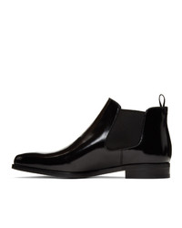 schwarze Chelsea Boots aus Leder von Prada