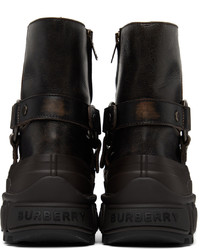 schwarze Chelsea Boots aus Leder von Burberry
