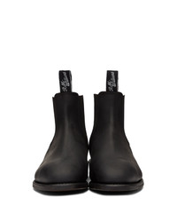 schwarze Chelsea Boots aus Leder von R.M. Williams