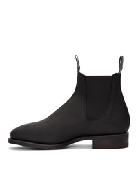 schwarze Chelsea Boots aus Leder von R.M. Williams