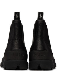 schwarze Chelsea Boots aus Leder von Polo Ralph Lauren