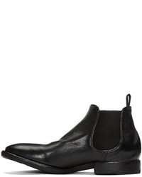 schwarze Chelsea Boots aus Leder von Officine Creative