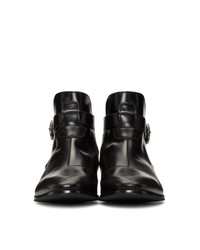 schwarze Chelsea Boots aus Leder von Gucci