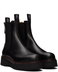 schwarze Chelsea Boots aus Leder von R13