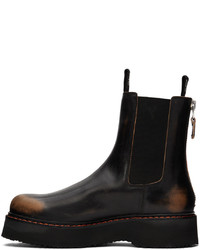 schwarze Chelsea Boots aus Leder von R13