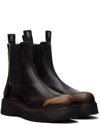 schwarze Chelsea Boots aus Leder von R13