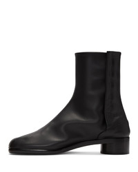 schwarze Chelsea Boots aus Leder von Maison Margiela