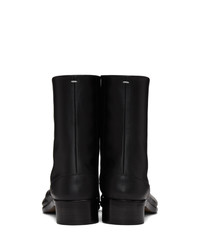 schwarze Chelsea Boots aus Leder von Maison Margiela