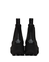 schwarze Chelsea Boots aus Leder von S.R. STUDIO. LA. CA.