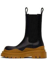 schwarze Chelsea Boots aus Leder von Bottega Veneta