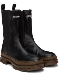 schwarze Chelsea Boots aus Leder von Just Cavalli