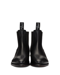 schwarze Chelsea Boots aus Leder von R.M. Williams