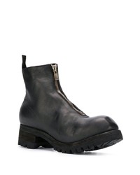 schwarze Chelsea Boots aus Leder von Guidi