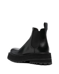 schwarze Chelsea Boots aus Leder von Marsèll