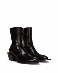 schwarze Chelsea Boots aus Leder von Dolce & Gabbana