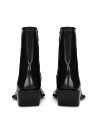 schwarze Chelsea Boots aus Leder von Dolce & Gabbana