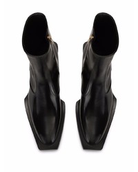 schwarze Chelsea Boots aus Leder von Dolce & Gabbana