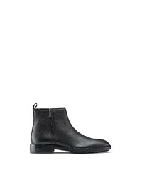 schwarze Chelsea Boots aus Leder von BOSS