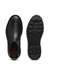 schwarze Chelsea Boots aus Leder von BOSS