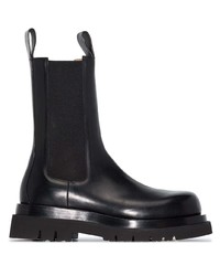 schwarze Chelsea Boots aus Leder von Bottega Veneta