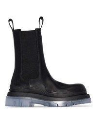 schwarze Chelsea Boots aus Leder von Bottega Veneta